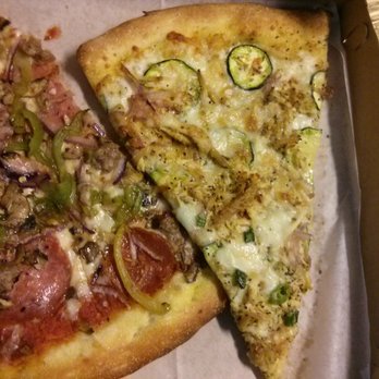 Gochees Pizza - 2 slices lunch special ($8) - This time its a miss with both slices being thick and doughy. - Pizza Near Me - San Francisco, California