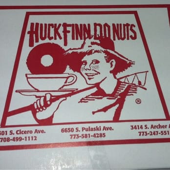 Huck Finn Restaurant - Top of donut box. - Donuts Near Me - Chicago, Illinois