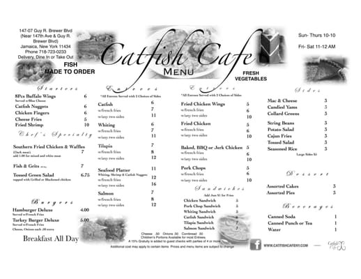 Menu photo 6 Catfish Cafe Jamaica, NY