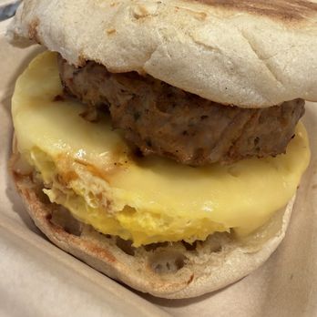 MoJoe's - Chicken sausage breakfast sandwich. - Coffee & Tea Near Me - Roseville, California MoJoe's - Chicken sausage breakfast sandwich. - Coffee & Tea Near Me - Roseville, California