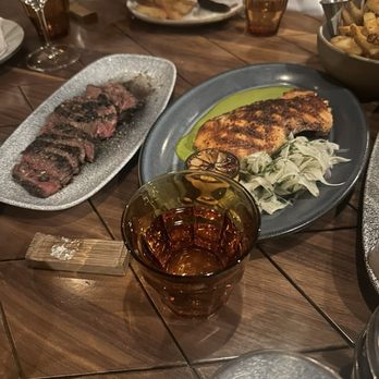 Charcoal Venice - Prime Skirt Steak, salmon chile-shiso - New American Near Me - Venice, California Charcoal Venice - Prime Skirt Steak, salmon chile-shiso - New American Near Me - Venice, California