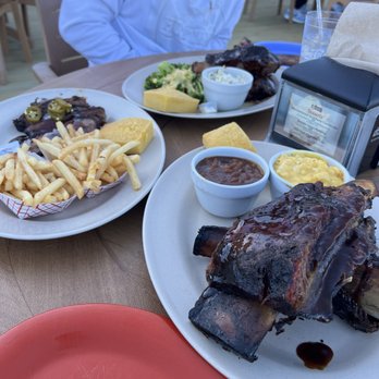 Billy Joe's Ribworks - Brontosaurus Ribs- 1/2 Rack=2 large ribs  Smoked brisket meal - Barbeque Near Me - Newburgh, New York