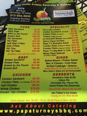 Menu photo 8 Papa Turney's Hermitage, TN