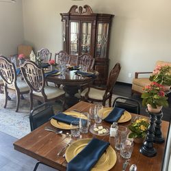 Roy's - Main table with side tables to allow for 17 settings.