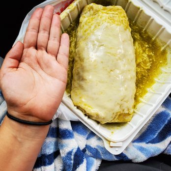 Jalapeno's Taqueria - Shrimp Super Burrito with green sauce - Mexican Near Me - Modesto, California