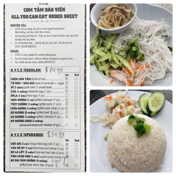 Com Tam Dao Vien - Menu and food AYCE price went up significantly. For two, with tax a 20% tip was around $90 n some - Vietnamese Near Me - Westminster, California Com Tam Dao Vien - Menu and food AYCE price went up significantly. For two, with tax a 20% tip was around $90 n some - Vietnamese Near Me - Westminster, California