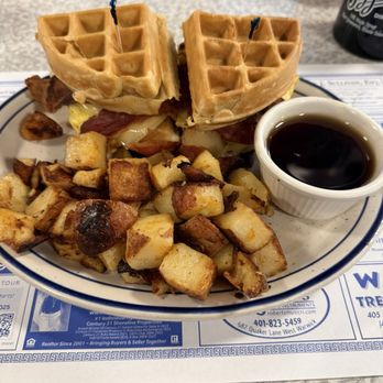 Jigger's Diner - Bacon Cheddar Waffle-Wich - Diners Near Me - East Greenwich, Rhode Island Jigger's Diner - Bacon Cheddar Waffle-Wich - Diners Near Me - East Greenwich, Rhode Island