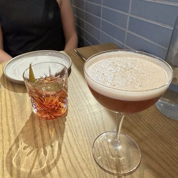 Ernest - Cheri Negroni (left), Daiquiri bolognese (right) - New American Near Me - San Francisco, California Ernest - Cheri Negroni (left), Daiquiri bolognese (right) - New American Near Me - San Francisco, California