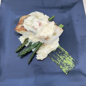 Porras Solutions - Chef Carlos - Halibut with lobster hollandaise - Personal Chefs Near Me Porras Solutions - Chef Carlos - Halibut with lobster hollandaise - Personal Chefs Near Me