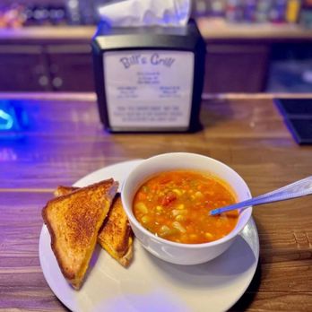 Bills Grill and Bar - Homestyle soup served with grilled toast. Simple, warm, and hits the spot every time. - Wine Bars Near Me - La Grange, North Carolina Bills Grill and Bar - Homestyle soup served with grilled toast. Simple, warm, and hits the spot every time. - Wine Bars Near Me - La Grange, North Carolina