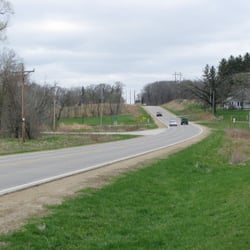Lincoln Highway Iowa Seedling Mile - Looking west along the Seedling Mile from the east portal.