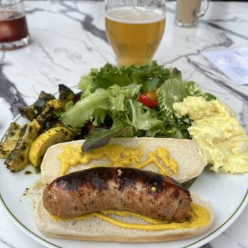 North Star - Sausage and bun and assembled platter from the offering - Bars Near Me - Copake, New York