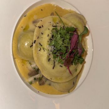 Valerie - House made raviolo with black truffle - New American Near Me - New York, New York Valerie - House made raviolo with black truffle - New American Near Me - New York, New York