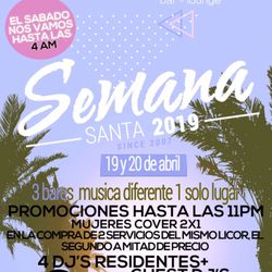 Elixir Bar-Lounge - Semana Santa 2019