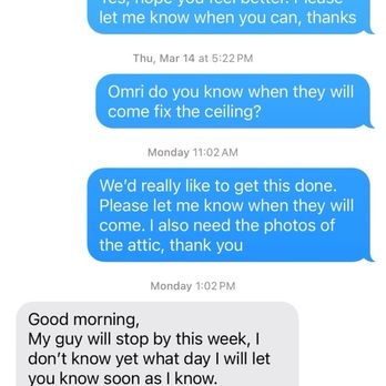 RemodelMe - They damaged our ceiling and I had to chase for a repair and now they have stopped responding - Roofing Near Me - Los Angeles, California
