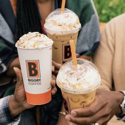 Biggby Coffee - Iced Carmel marvel latte