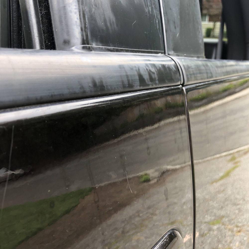 Kenny's Auto Detail - Door and window trim. ArmorAll dripping into paint. - Auto Detailing Near Me - Seattle, Washington Kenny's Auto Detail - Door and window trim. ArmorAll dripping into paint. - Auto Detailing Near Me - Seattle, Washington