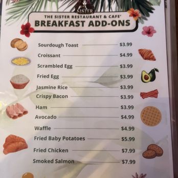 The Sister Restaurant & Cafe - Breakfast served until late! - Thai Near Me - Honolulu, Hawaii The Sister Restaurant & Cafe - Breakfast served until late! - Thai Near Me - Honolulu, Hawaii
