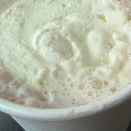 Wonderful, hot chocolate, lots of whipped cream extra chocolate. Also, they have some awesome pastries, including a trail mix cookie. Wonderful, hot chocolate, lots of whipped cream extra chocolate. Also, they have some awesome pastries, including a trail mix cookie.