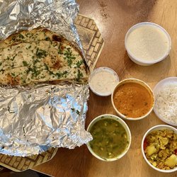 Saffron Indian Cuisine & Bar - Saffron vegetarian delight to go w/rice pudding