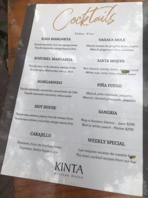 Menu photo 4 Kinta Mexican Bistro Cozumel, ROO
