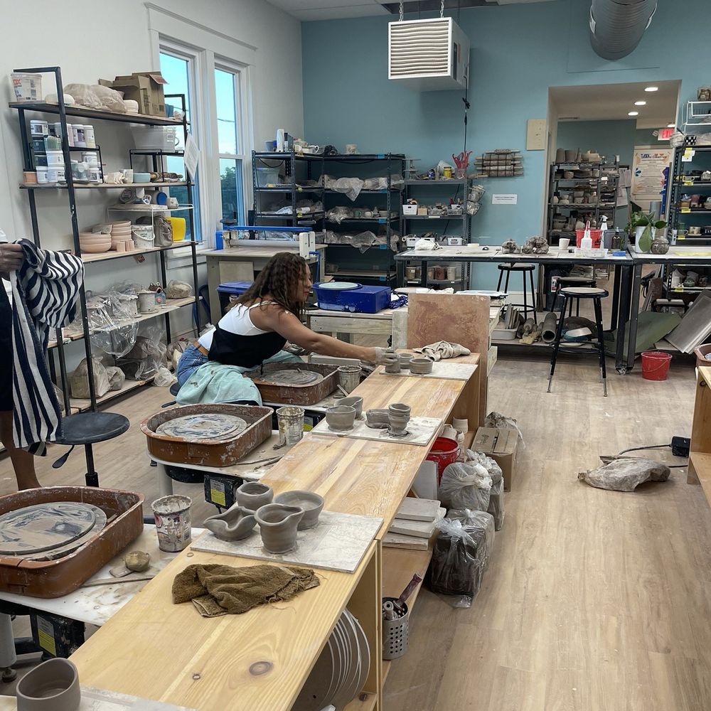 Centered Clay Studio - us at the potters wheel - Art Classes Near Me - Kennett Square, Pennsylvania