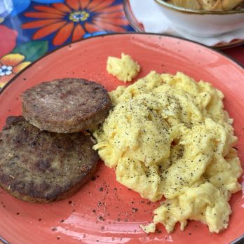 The Flying Biscuit Cafe - Chicken sausage and eggs amazing flavor - Breakfast & Brunch Near Me - Huntsville, Alabama The Flying Biscuit Cafe - Chicken sausage and eggs amazing flavor - Breakfast & Brunch Near Me - Huntsville, Alabama