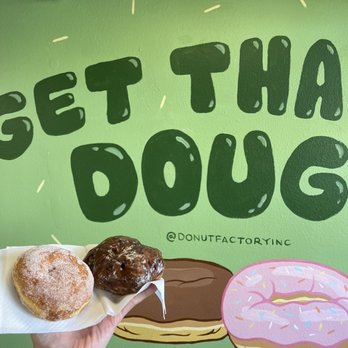 Donut Factory - Sugar Mango Filled and Blueberry Fritter - Donuts Near Me - Seattle, Washington