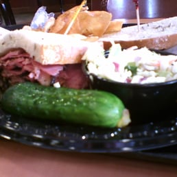 Pastrami and half sour and slaw Pastrami and half sour and slaw