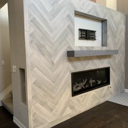 Goodrich Chimney Services - Modern tile for a lovely fireplace.