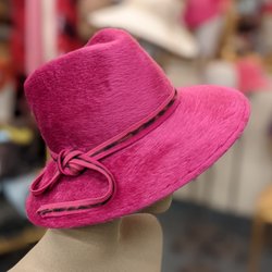 Wayne Wichern Millinery - Raspberry Fizz Felt Fedora