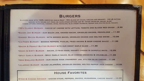 Menu photo 6 7B's Bar & Grill Westfield, MA Menu photo 6 7B's Bar & Grill Westfield, MA