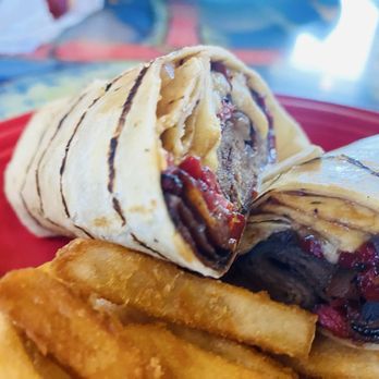 Mama Kwan's Tiki Bar & Grill - Teriyaki Beef Wrap - Seafood Near Me - Kill Devil Hills, North Carolina Mama Kwan's Tiki Bar & Grill - Teriyaki Beef Wrap - Seafood Near Me - Kill Devil Hills, North Carolina