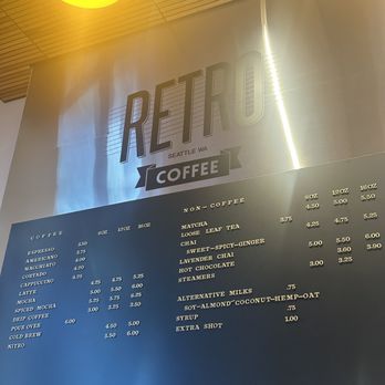 Retro Coffee - Menu sept 2023 - Coffee & Tea Near Me - Seattle, Washington Retro Coffee - Menu sept 2023 - Coffee & Tea Near Me - Seattle, Washington