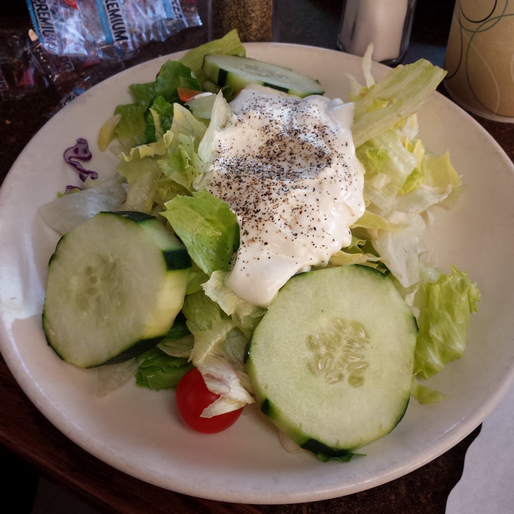Harry's Cafe - Side salad with my broasted chicken dinner. - American Near Me - Stanton, California Harry's Cafe - Side salad with my broasted chicken dinner. - American Near Me - Stanton, California