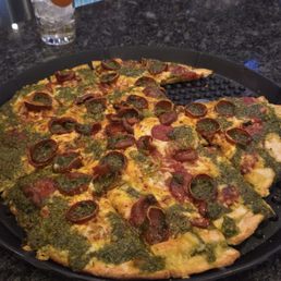Extra sauce, easy cheese, cupping pepperoni and pestooooooo So good