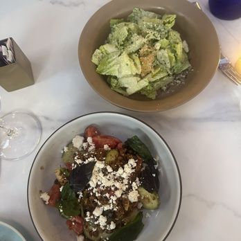 Stella - Tomato and cucumber salad and Caesar salad (was mild) - Italian Near Me - Kenwood, California
