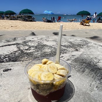 Tropical Tribe - Hawaiian bowl with standard toppings (honey, granola, and bananas) - Acai Bowls Near Me - Honolulu, Hawaii Tropical Tribe - Hawaiian bowl with standard toppings (honey, granola, and bananas) - Acai Bowls Near Me - Honolulu, Hawaii