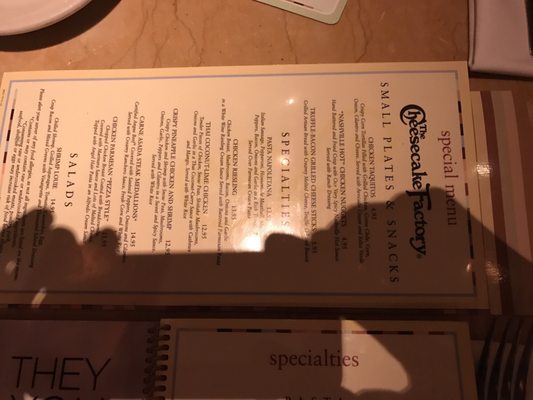 Menu photo 7 The Cheesecake Factory Orlando, FL