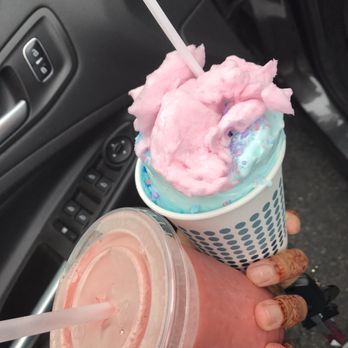 Dairy Depot - Strawberry banana smoothie & cotton candy train wreck the smoothie was mine but I tried both. Really yummy. - Desserts Near Me - Wake Forest, North Carolina Dairy Depot - Strawberry banana smoothie & cotton candy train wreck the smoothie was mine but I tried both. Really yummy. - Desserts Near Me - Wake Forest, North Carolina