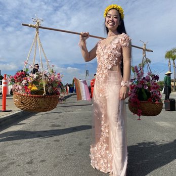 Trang Bui Design - A blush/pink colored custom-made áo dài that Trang made for me! - Sewing & Alterations Near Me - Midway City, California