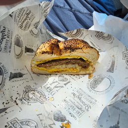 Upstate Breakfast Sandwich with a hash brown Upstate Breakfast Sandwich with a hash brown