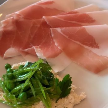 Lucia - Prosciutto with peas and cheese appetizer - Italian Near Me - Dallas, Texas Lucia - Prosciutto with peas and cheese appetizer - Italian Near Me - Dallas, Texas