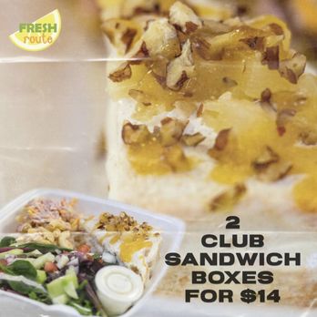 Fresh Route - a sandwich and salad in a plastic container - Cafes Near Me - Roma, Texas Fresh Route - a sandwich and salad in a plastic container - Cafes Near Me - Roma, Texas