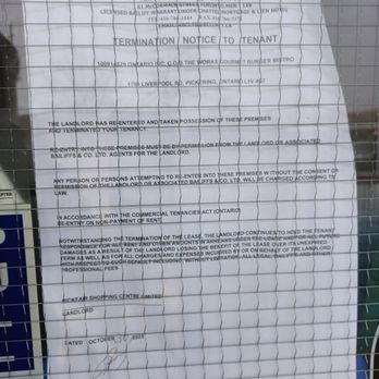The Works - Eviction notice - Burgers Near Me - Pickering, Ontario The Works - Eviction notice - Burgers Near Me - Pickering, Ontario