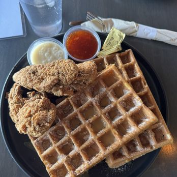 Jewel's Bakery and Cafe - Churro waffles with fried chicken - Bakeries Near Me - Phoenix, Arizona