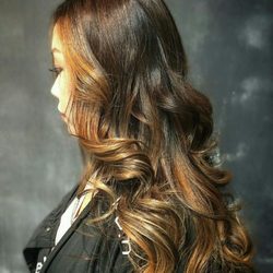 Versai Salon and Spa - Caramel balayage with curls