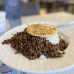 Tasty Spot Cafe - Spicy minced pork with fried egg over rice