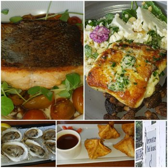 The Brewster Fish House - Collage of dinner - Seafood Near Me - Brewster, Massachusetts The Brewster Fish House - Collage of dinner - Seafood Near Me - Brewster, Massachusetts