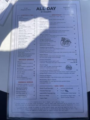 Menu photo 7 Kramers All Day Restaurant Washington, DC, DC